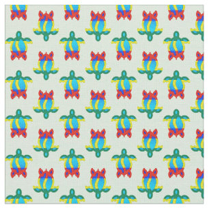 Rasta Island Colors Tribal Turtle Fabric