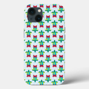 Rasta Island Colors Tribal Turtle Floral iPhone 13 Case