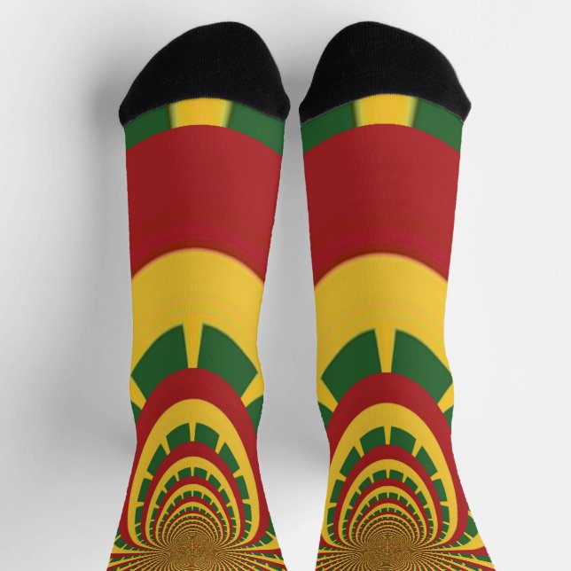 Rasta Jamaica's Rasta Colors Reggae Is Fun Socks (Top)