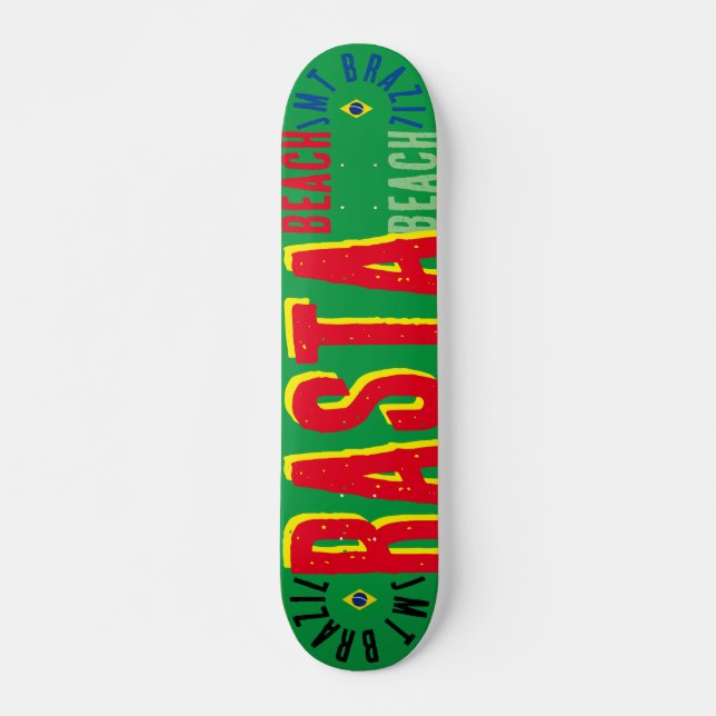RASTA  JMT BRAZIL 7 3/4" Skateboard Deck (Front)