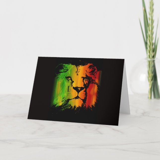 Rasta Lion Card (Front)