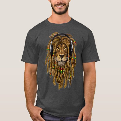 Rasta Lion Dreadlocks Reggae Cool gift for Lover T_Shirt