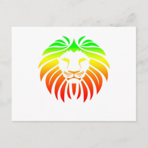 Rasta Lion Head Postcard