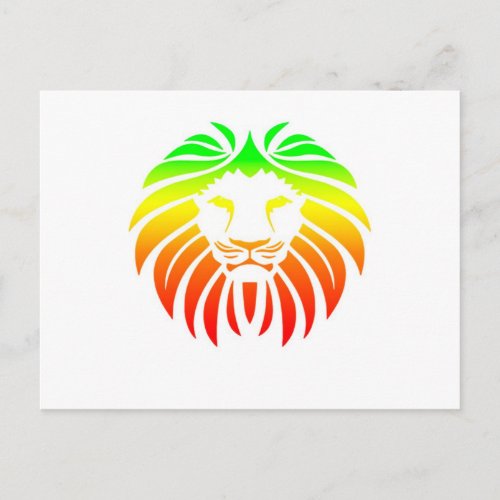 Rasta Lion Head Postcard