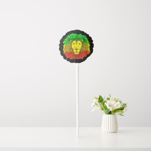 Rasta lion head red yellow green drawing Jamaica Balloon
