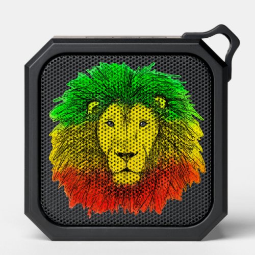 Rasta lion head red yellow green drawing Jamaica  Bluetooth Speaker