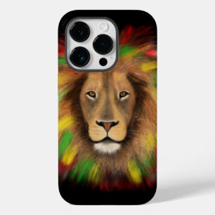 Rasta lion head red yellow green drawing Jamaica Case-Mate iPhone 14 Pro Case