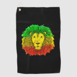 Rasta Lion Head Red Yellow Green Drawing Jamaica  Golf Towel at Zazzle