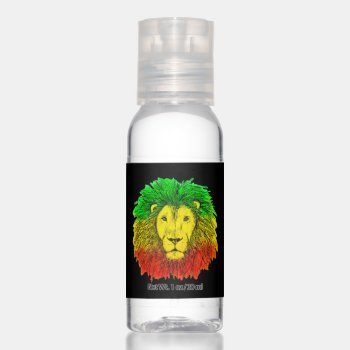 Rasta Lion Head Red Yellow Green Drawing Jamaica  Hand Sanitizer by CharmedPix at Zazzle
