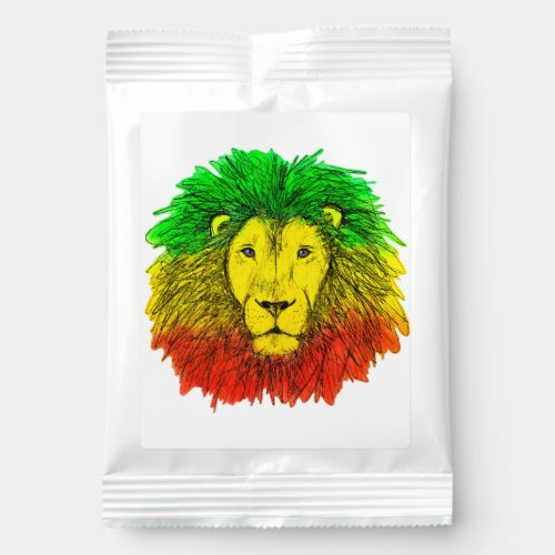 Rasta lion head red yellow green drawing Jamaica  Margarita Drink Mix