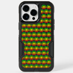 Rasta lion head red yellow green drawing Jamaica OtterBox iPhone 14 Pro Max Case