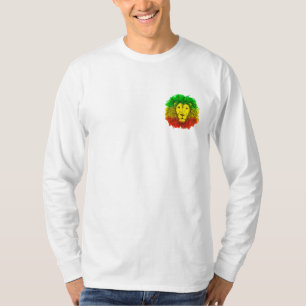 Rasta lion head red yellow green drawing Jamaica T-Shirt