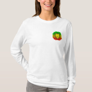 Rasta lion head red yellow green drawing Jamaica T-Shirt