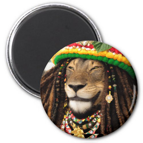 Rasta lion magnet