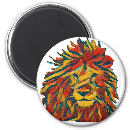 Rasta lion magnet