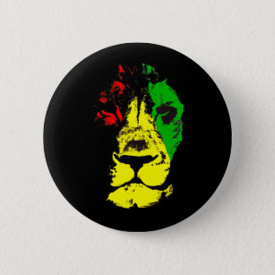 1-56mm button badge pin Lion reggae music 