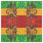 Rasta Lion of Judah Flag Fabric