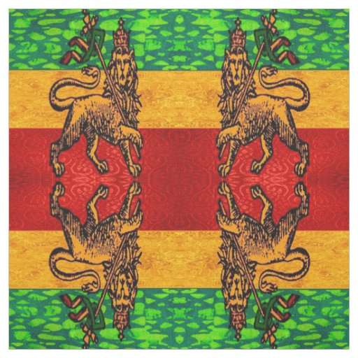 Rasta Lion of Judah Flag Fabric
