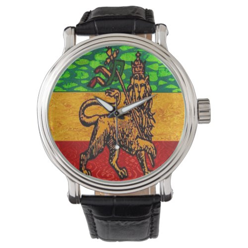 Rasta Lion of Judah Flag Watch