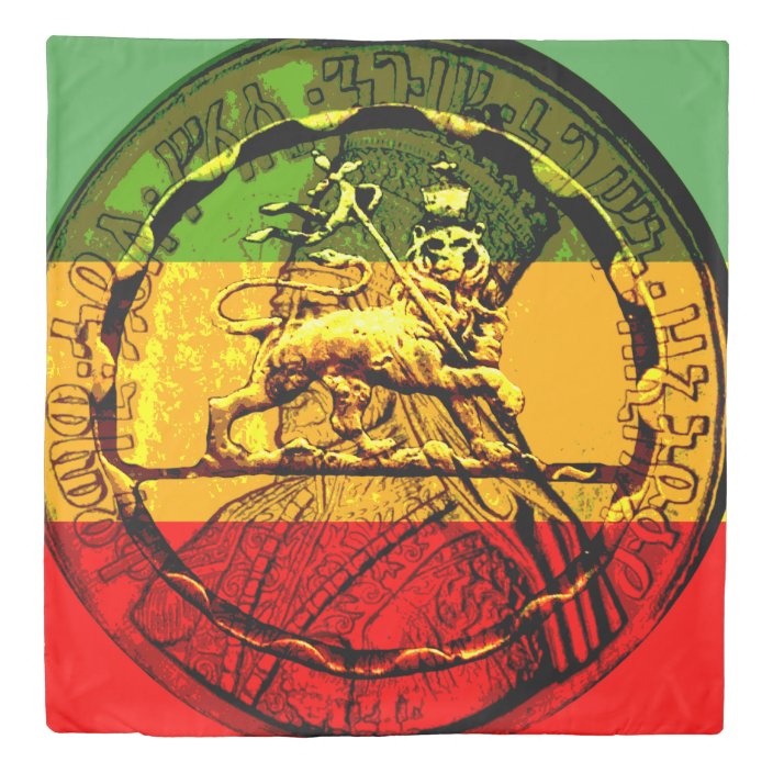 Rasta Lion Of Judah Haile Selassie Design Duvet Cover Zazzle Com