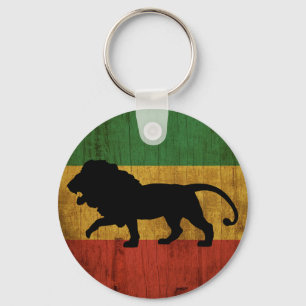 Rasta Lion of Judah Keychain
