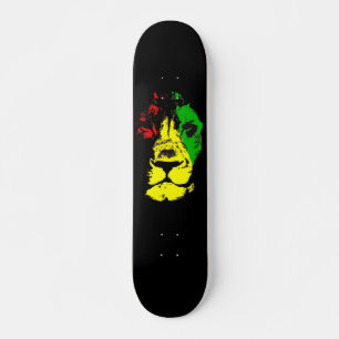 RASTA Lion of Judah   Red Gold Green Skateboard
