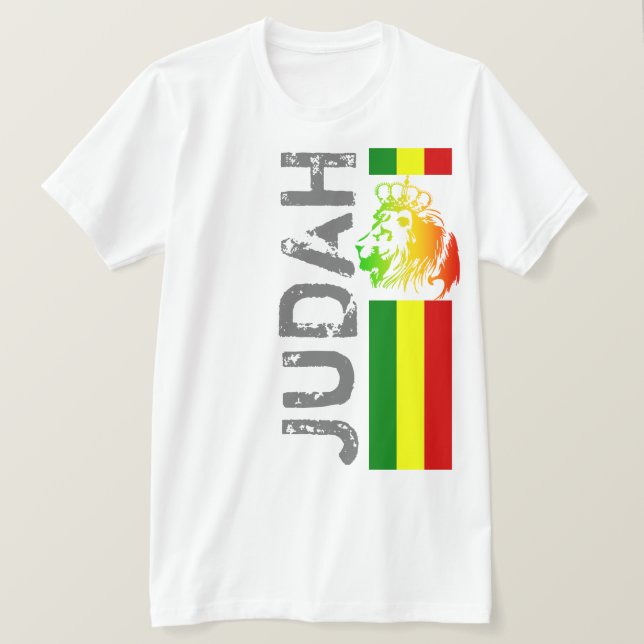 RASTA Lion of Judah | Red Gold Green T-Shirt (Design Front)