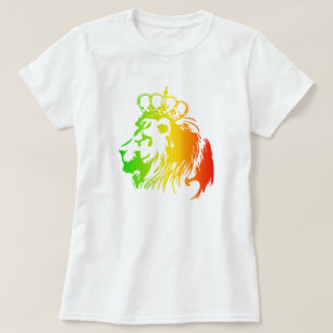 RASTA Lion of Judah Red Gold Green T-Shirt