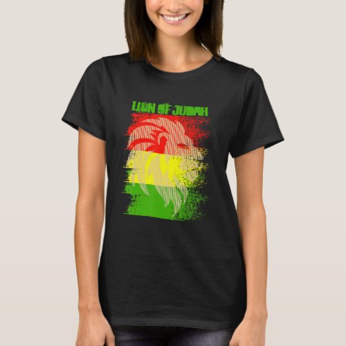 Rasta Lion Of Judah Reggae Roots Jamaica Rasta Reg T_Shirt