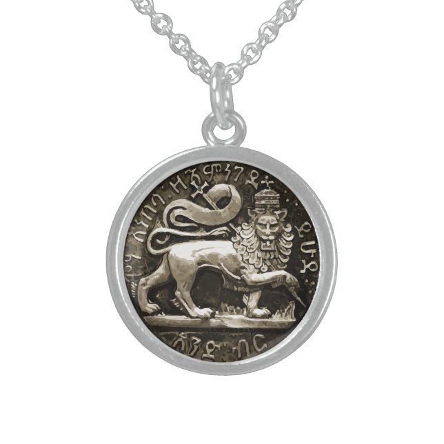 Rasta Lion of Judah Sterling Silver Pendant (Front)
