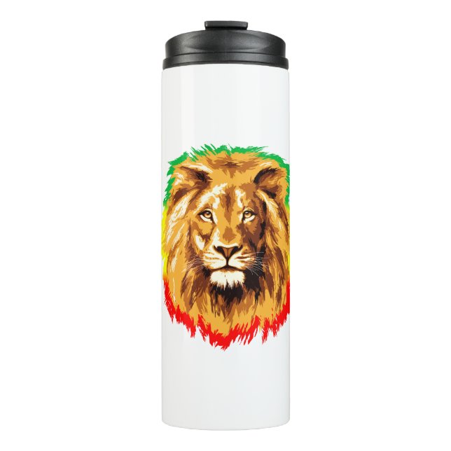 Rasta Lion of Judah Thermal Tumbler (Front)