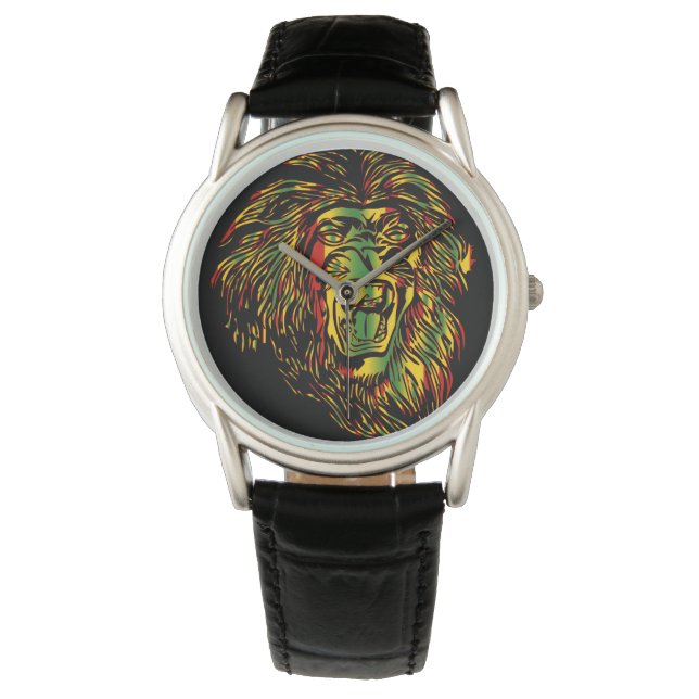 Rasta Lion of Judah Watch (Front)