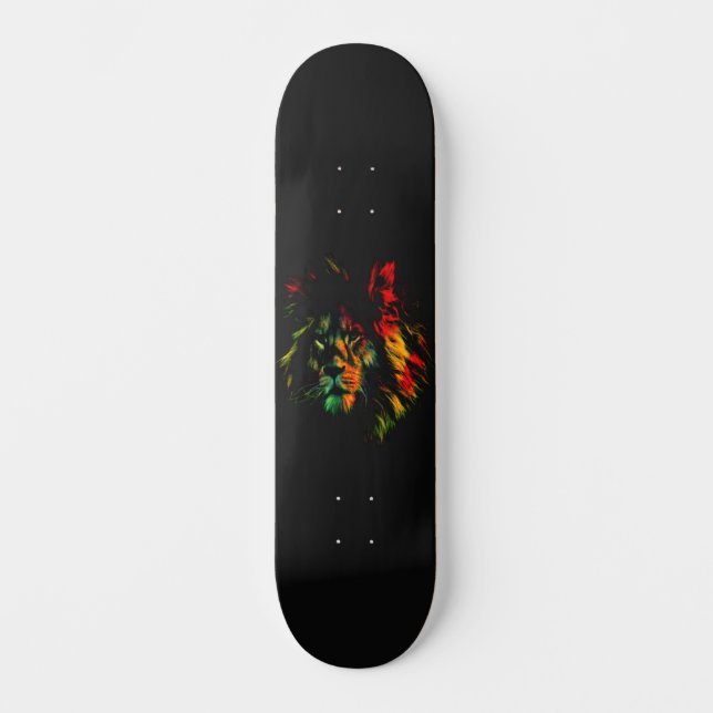 Rasta Lion Skateboard (Front)