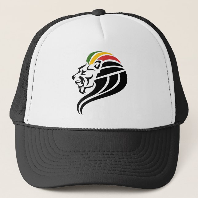 Rasta Lion Trucker Hat (Front)