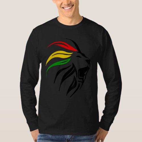 Rasta Live Up Apparel Rasta Lion Design T-Shirt