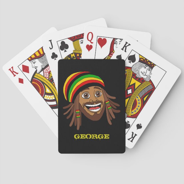 Rasta Man Jamaican Poker Cards (Back)