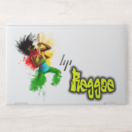 Rasta Man Reggae Music Jamaica Flag Graffiti Art HP Laptop Skin