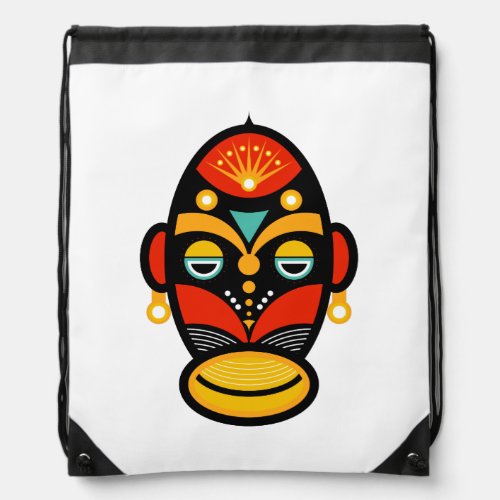 Rasta Mask Drawstring Bag