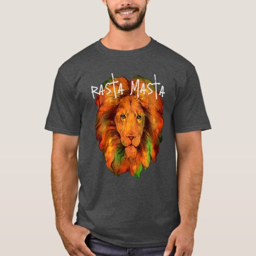 Rasta Masta Rastafarian Reggae Lion T_Shirt