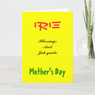 Rasta mother's day Greeting cards
