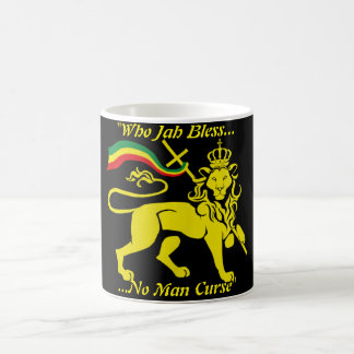 Rasta Mug: Who Jah Bless No Man Curse (Black) Coffee Mug