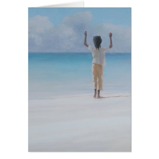 Rasta on beach 2012 cards (Front)