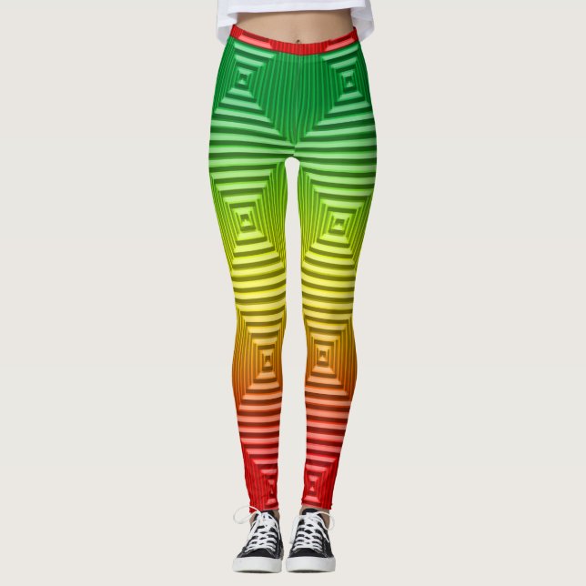 Rasta pattern leggings (Front)