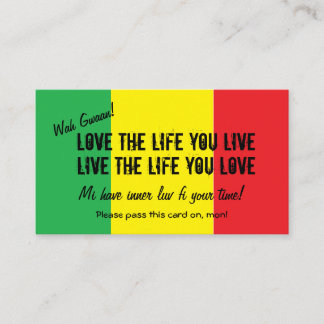 Rasta pay it forward card