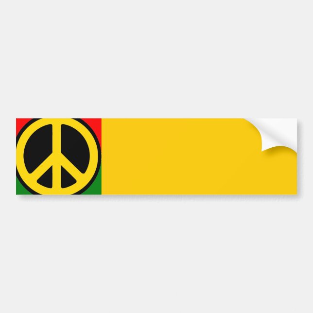 Rasta Peace Bumper Sticker (Front)