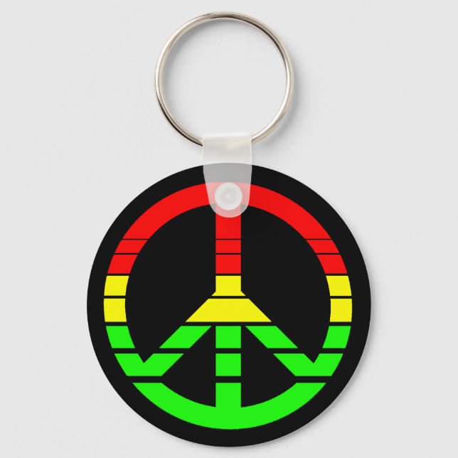 Rasta Peace Keychain (Front)