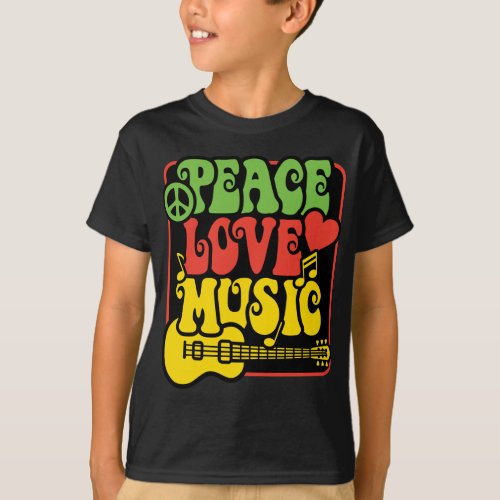 Rasta PEACE_LOVE_MUSIC T_Shirt