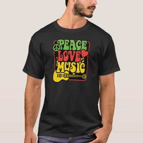 Rasta PEACE_LOVE_MUSIC T_Shirt