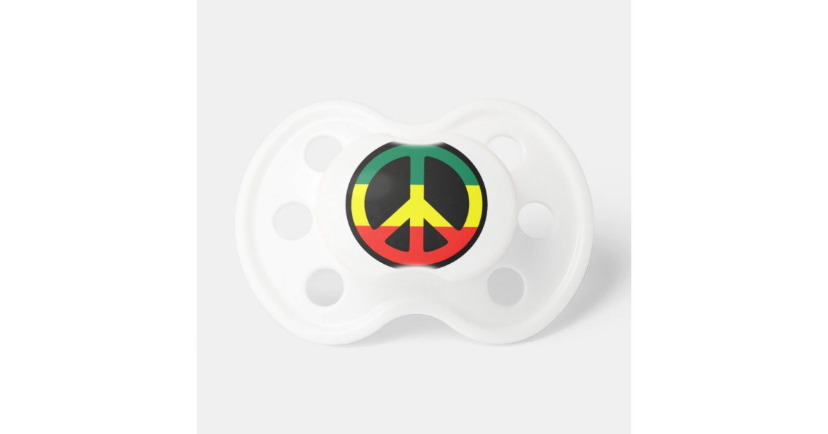 Rasta Peace Sign Baby Pacifier Zazzle