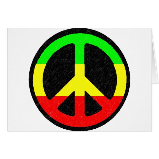 Rasta Peace-Sign Cards (Front Horizontal)
